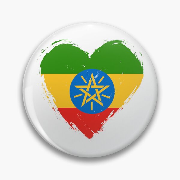 Item preview, Distressed Ethiopia Flag Heart ET designed and sold by shitpostee.