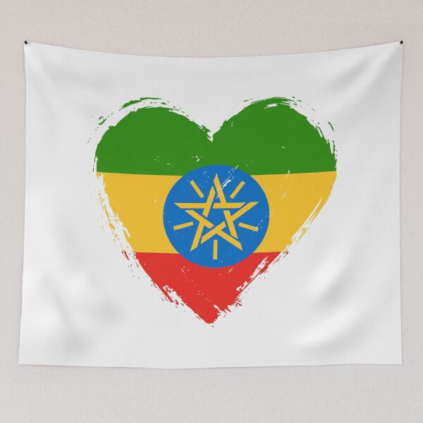 Item preview, Distressed Ethiopia Flag Heart ET designed and sold by shitpostee.