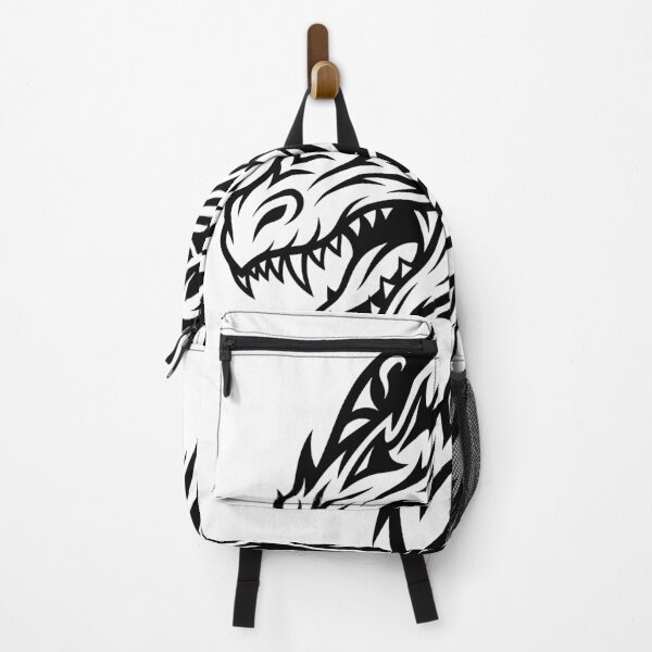 Item preview, Tribal Dragon Head Tattoo Design – Fierce Black Dragon Face Art designed and sold by DragonSerpent Ink.