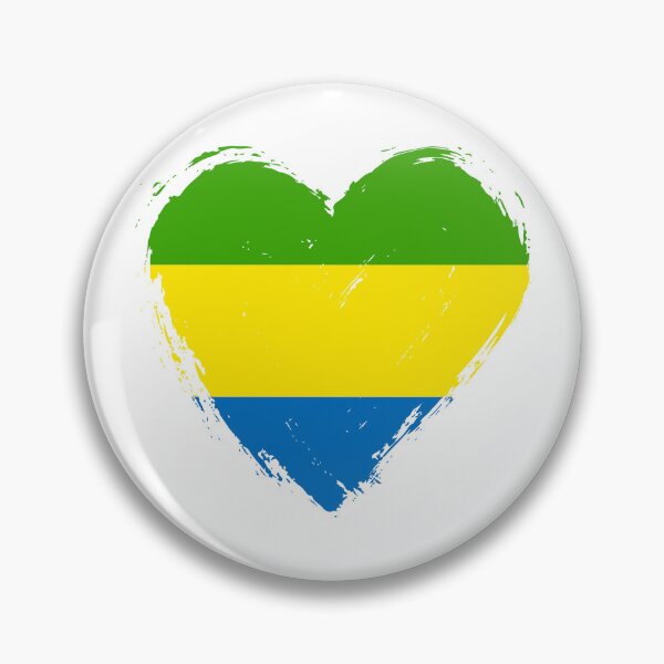 Item preview, Distressed Gabon Flag Heart GA designed and sold by shitpostee.