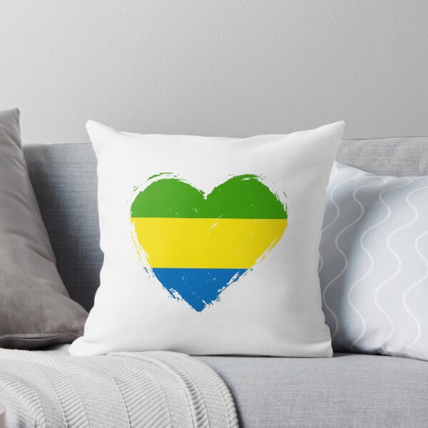 Item preview, Distressed Gabon Flag Heart GA designed and sold by shitpostee.