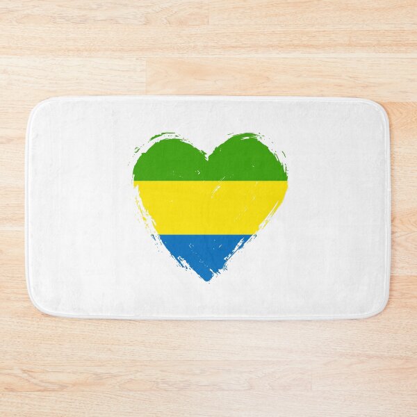 Item preview, Distressed Gabon Flag Heart GA designed and sold by shitpostee.