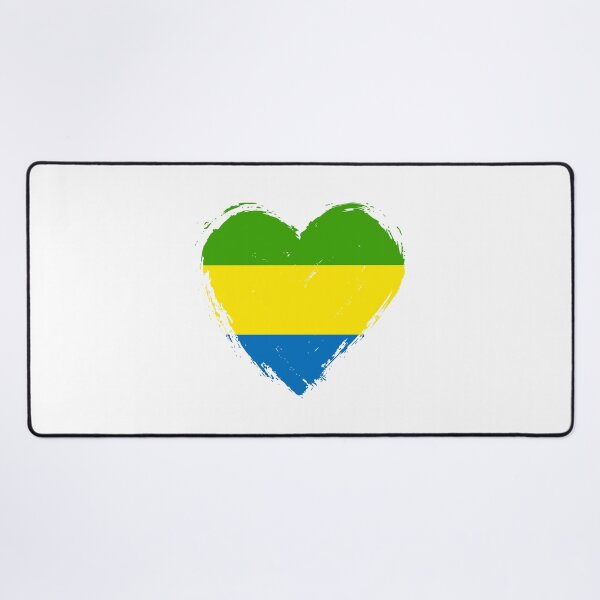 Item preview, Distressed Gabon Flag Heart GA designed and sold by shitpostee.