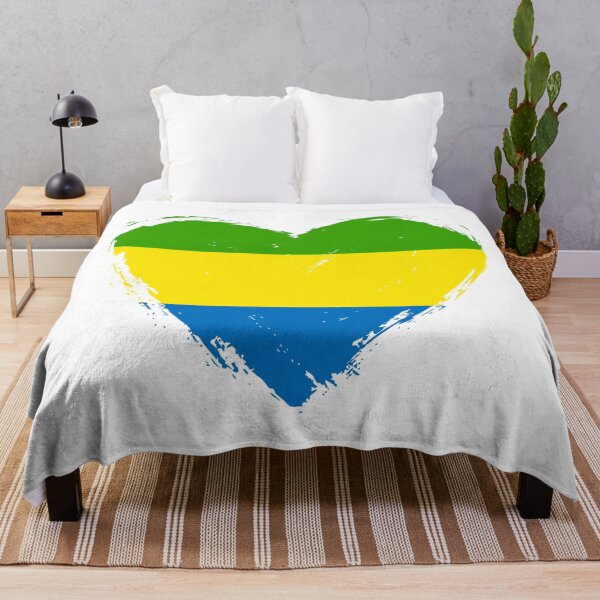 Item preview, Distressed Gabon Flag Heart GA designed and sold by shitpostee.