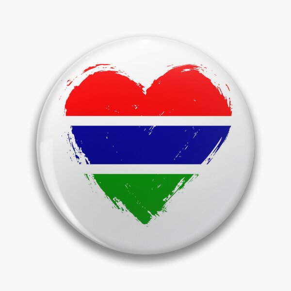 Item preview, Distressed Gambia Flag Heart GM designed and sold by shitpostee.
