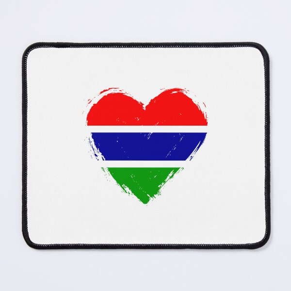 Item preview, Distressed Gambia Flag Heart GM designed and sold by shitpostee.