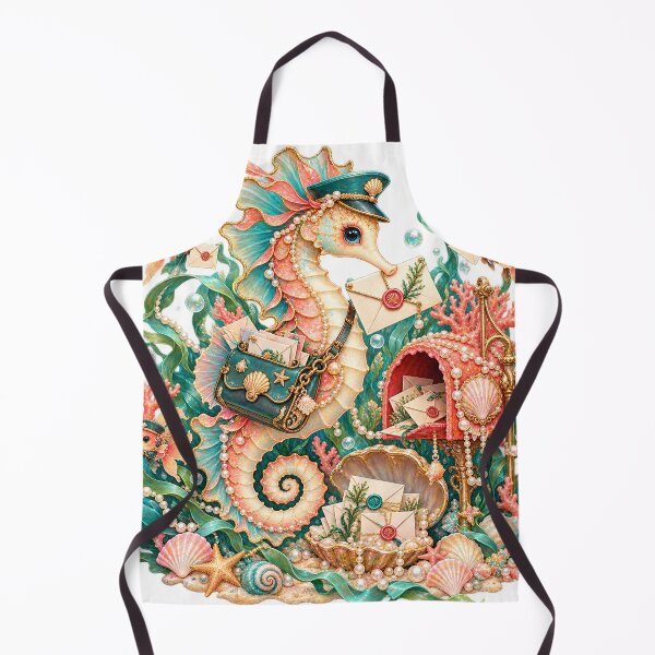 Item preview, Whimsical Seahorse Underwater Mail Carrier designed and sold by Drip stamp.