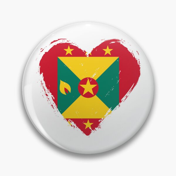 Item preview, Distressed Grenada Flag Heart GD designed and sold by shitpostee.