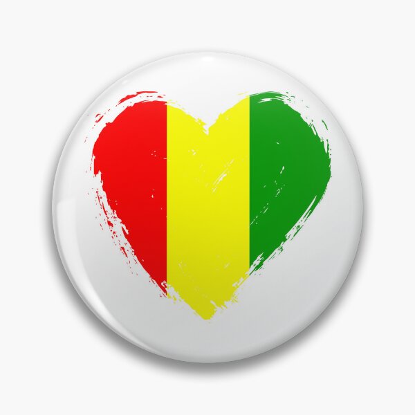 Item preview, Distressed Guinea Flag Heart GN designed and sold by shitpostee.