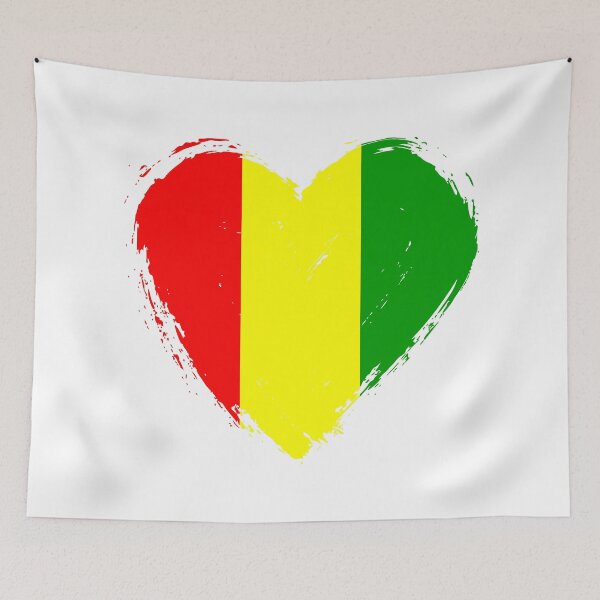 Item preview, Distressed Guinea Flag Heart GN designed and sold by shitpostee.