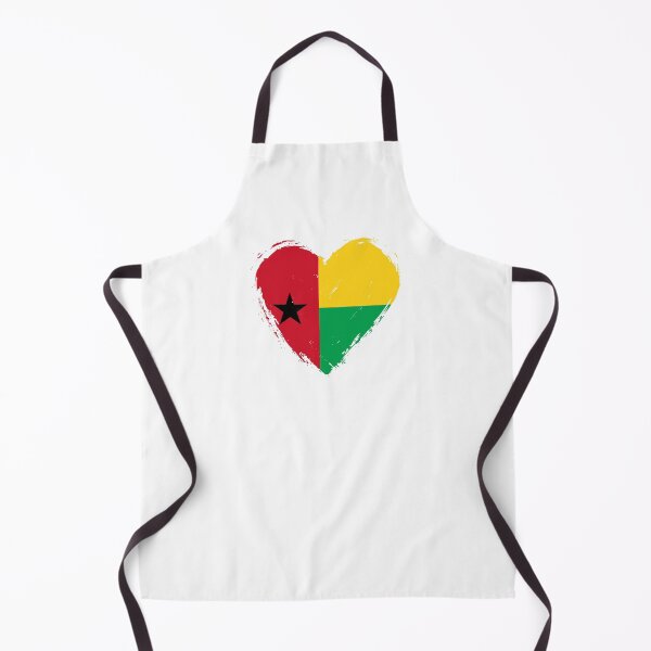 Item preview, Distressed Guinea-Bissau Flag Heart GW designed and sold by shitpostee.