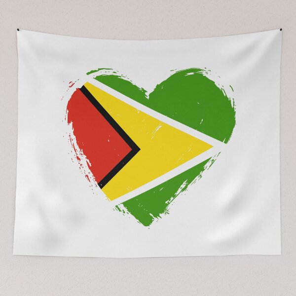 Item preview, Distressed Guyana Flag Heart GY designed and sold by shitpostee.