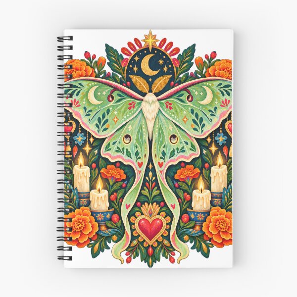 Item preview, Colorful Folk Art Luna Moth Shrine designed and sold by Drip stamp.