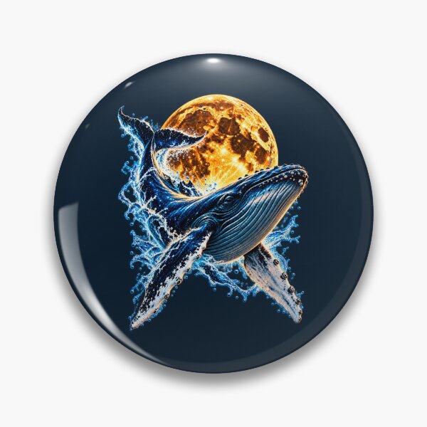 Item preview, Cosmic Whale Beneath Golden Moon designed and sold by ImagenFusionP.