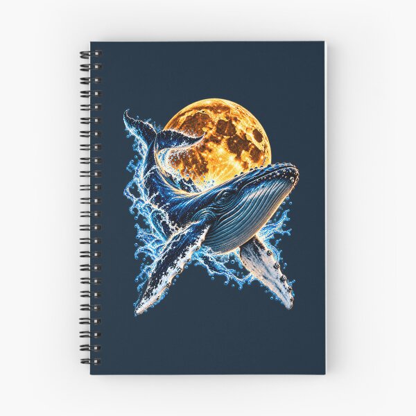 Item preview, Cosmic Whale Beneath Golden Moon designed and sold by ImagenFusionP.