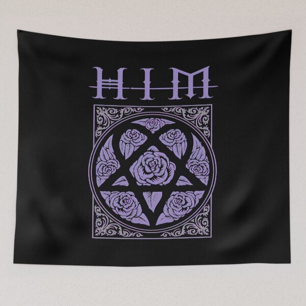 Item preview, HIM Band Pentagram Roses Gothic  designed and sold by KarienaleeKk.