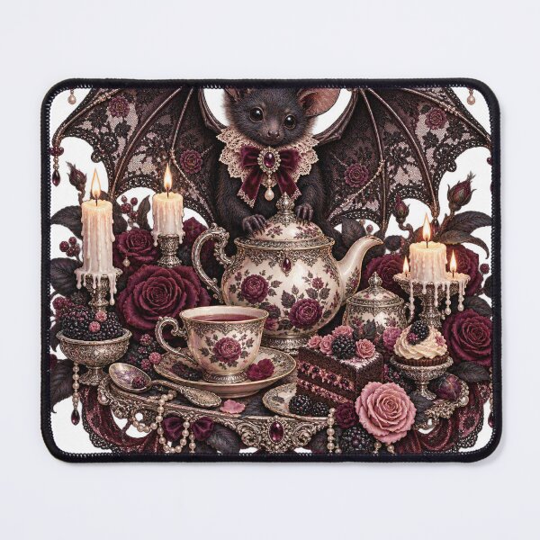 Item preview, Gothic Victorian Bat with Lace Tea Set designed and sold by Drip stamp.