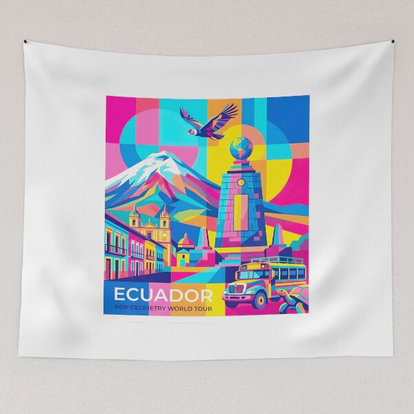 Item preview, Ecuador Retro Pop Art Travel Poster designed and sold by EdwinkOne.