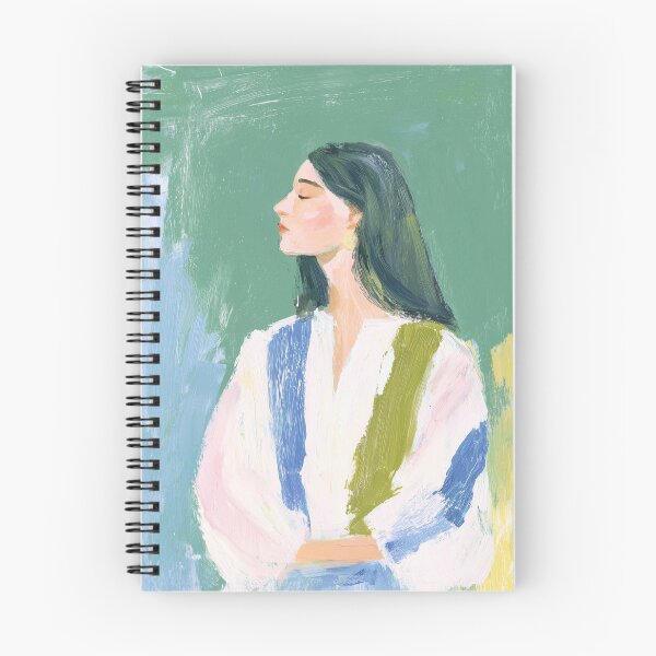 Item preview, Woman in Profile – Green Painterly Portrait designed and sold by Studio Remier.