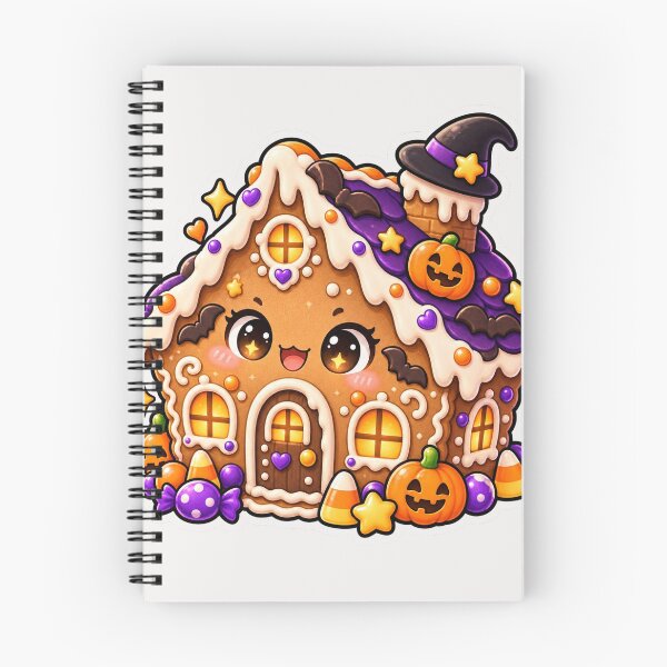 Item preview, Cute Kawaii Haunted Gingerbread House Halloween Sticker designed and sold by Tiny Boo Studio.