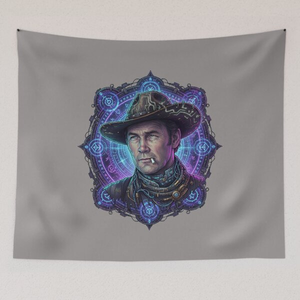 Item preview, Monochrome Western Lawman Portrait Sketch-75 designed and sold by quianavanlin.