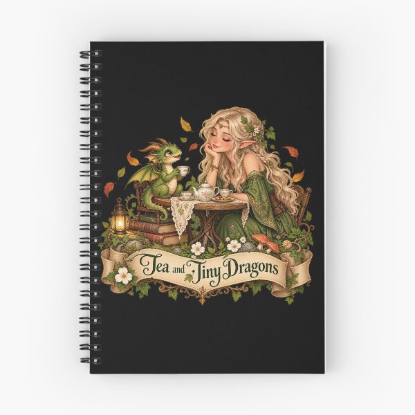 Item preview, Tea and Tiny Dragons Together designed and sold by Knightzoro Studio.