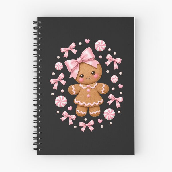 Item preview, Pink Bow Gingerbread Girl with Candy designed and sold by Quirky Cotton Collective.