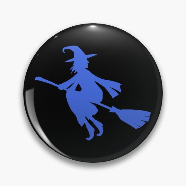Item preview, Royal Blue Flying Witch Broomstick Halloween Silhouette designed and sold by pattern-archive.