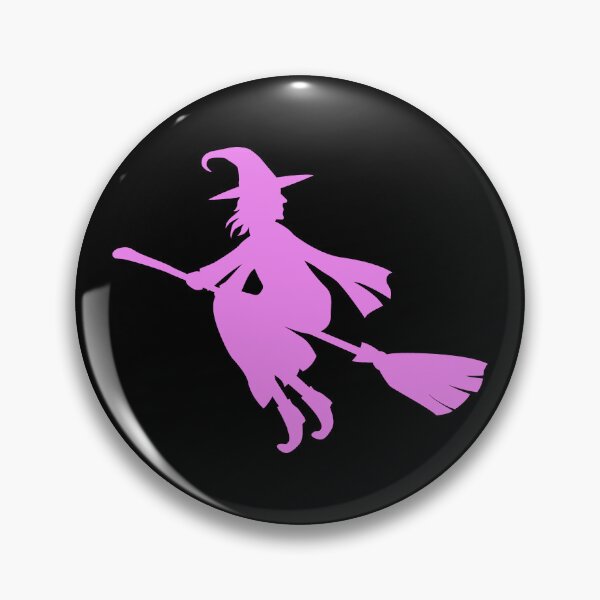 Item preview, Violet Flying Witch Broomstick Halloween Silhouette designed and sold by pattern-archive.