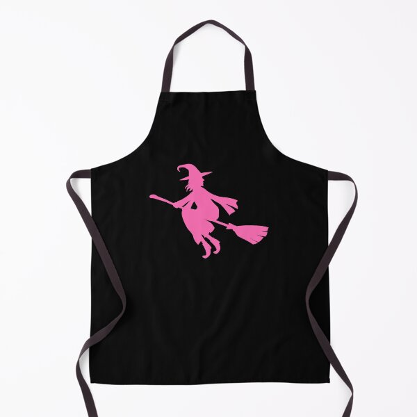 Item preview, Pink Flying Witch Broomstick Halloween Silhouette designed and sold by pattern-archive.