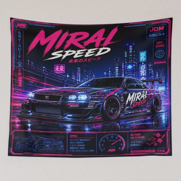 Item preview, Mirai Speed Tokyo Drift Cyberpunk Car designed and sold by JMAVILA ART.