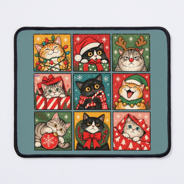 Item preview, Retro Christmas Cats | Pop Art Vintage Comic Art designed and sold by Made by Tamar.