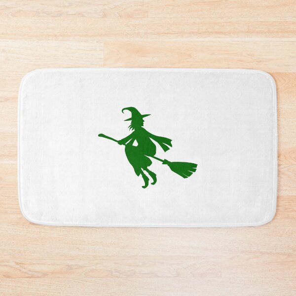 Item preview, Dark Green Flying Witch Broomstick Halloween Silhouette designed and sold by pattern-archive.