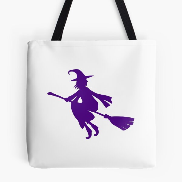 Item preview, Dark Purple Flying Witch Broomstick Halloween Silhouette designed and sold by pattern-archive.