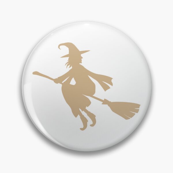 Item preview, Tan Flying Witch Broomstick Halloween Silhouette designed and sold by pattern-archive.