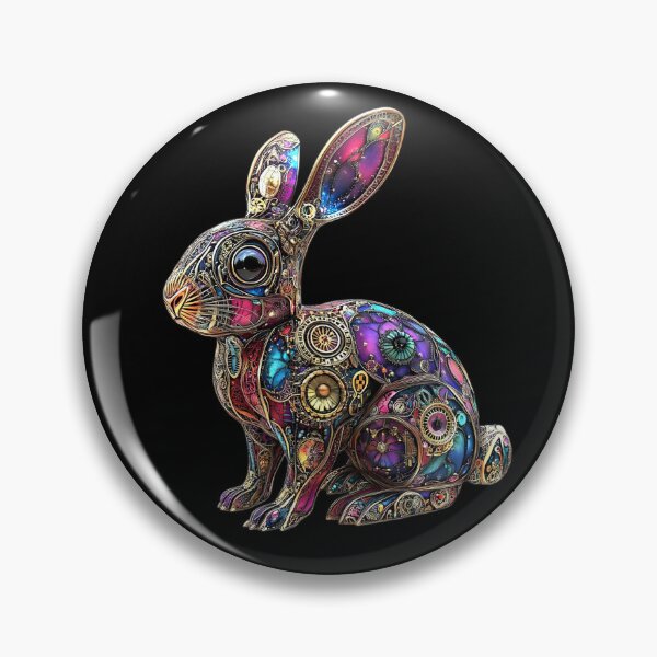 Item preview, Steampunk Rabbit With Gears In Jeweled-Toned Colors designed and sold by DEC02.