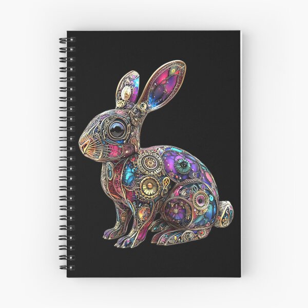 Item preview, Steampunk Rabbit With Gears In Jeweled-Toned Colors designed and sold by DEC02.