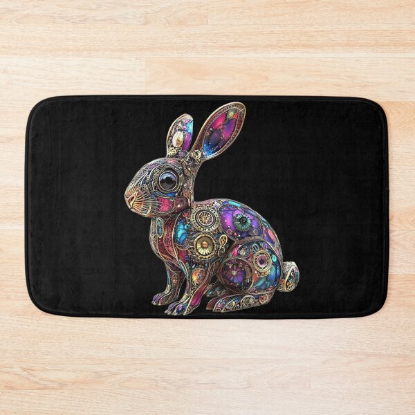 Item preview, Steampunk Rabbit With Gears In Jeweled-Toned Colors designed and sold by DEC02.