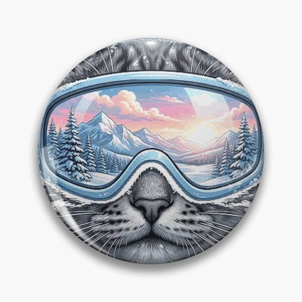 Item preview, Cat ski goggles skiing Oversized T-Shirt designed and sold by TheStephenBolin.