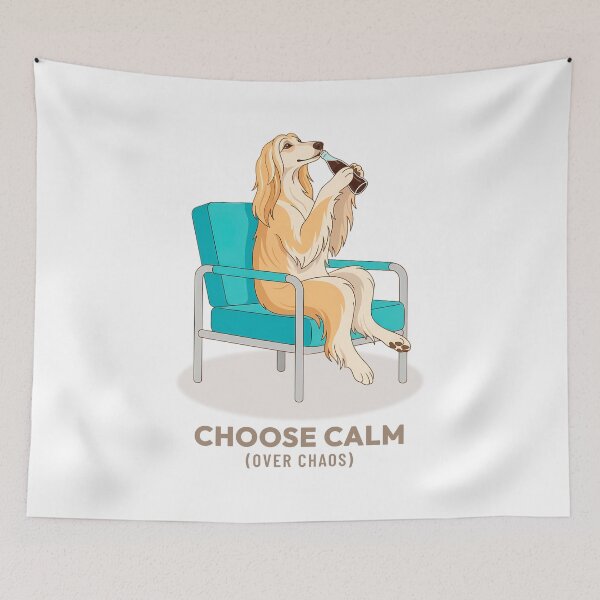 Item preview, Afghan Hound Drinking Soda Vintage Aesthetic designed and sold by COZY VINTAGE animal.