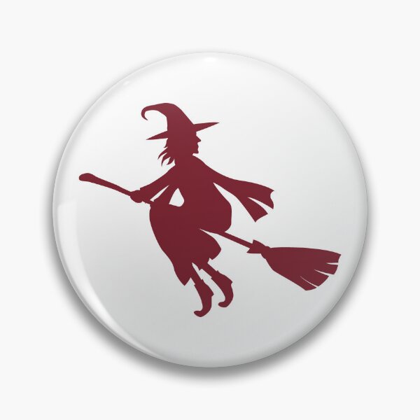 Item preview, Burgundy Flying Witch Broomstick Halloween Silhouette designed and sold by pattern-archive.