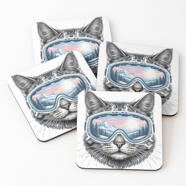 Item preview, Cat skiing ski goggles Classic T-Shirt designed and sold by eBoy31.