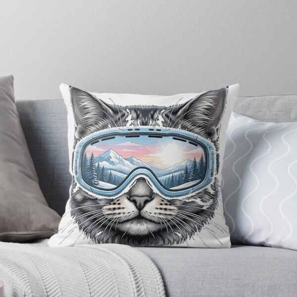 Item preview, Cat skiing ski goggles Classic T-Shirt designed and sold by eBoy31.