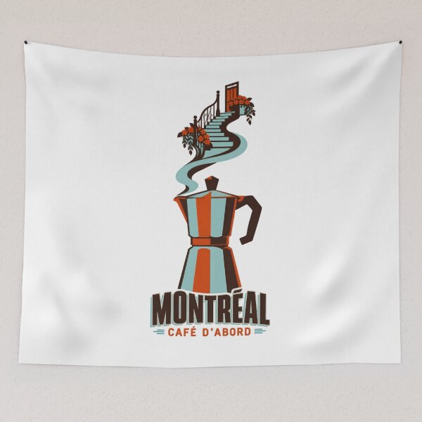Item preview, Montreal Café d'Abord: Moka Pot Stairway Steam designed and sold by Fenay Designs.