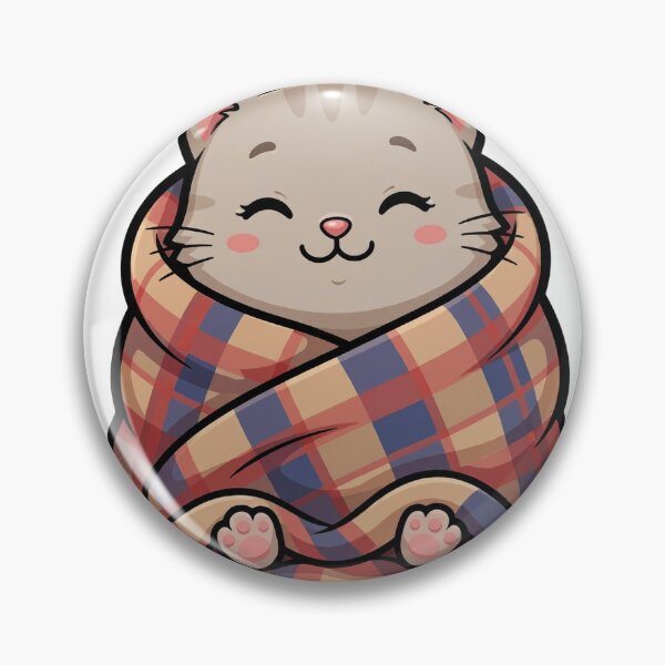 Item preview, Blanket Cat Cozy Sticker — Winter Cat Gift designed and sold by TMS-Studio.