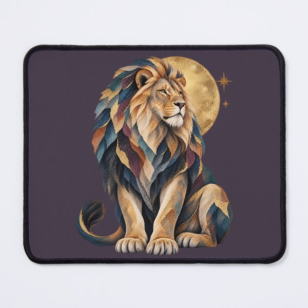 Item preview, Celestial Solar Lion – Bohemian Watercolor Art designed and sold by MAD's Recreation Studio.