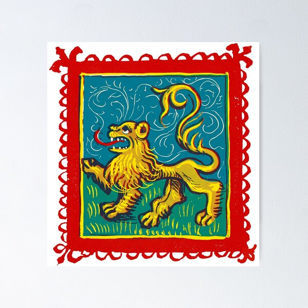 Item preview, Leo Zodiac Medieval Rampant Lion  designed and sold by Fani*.