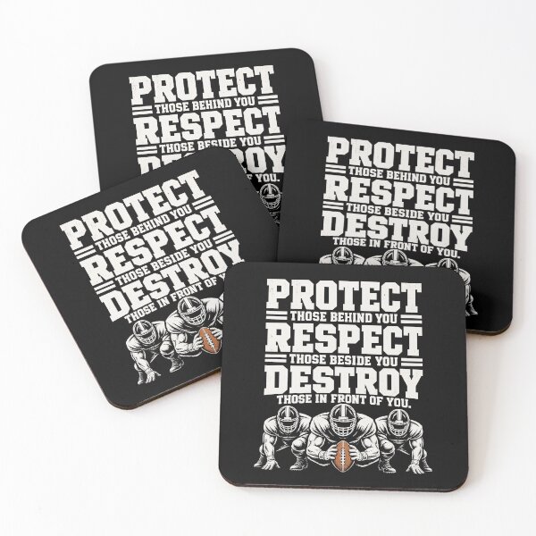 Item preview, Protect Respect Destroy Football Lineman Team Design designed and sold by stmpdwrld.