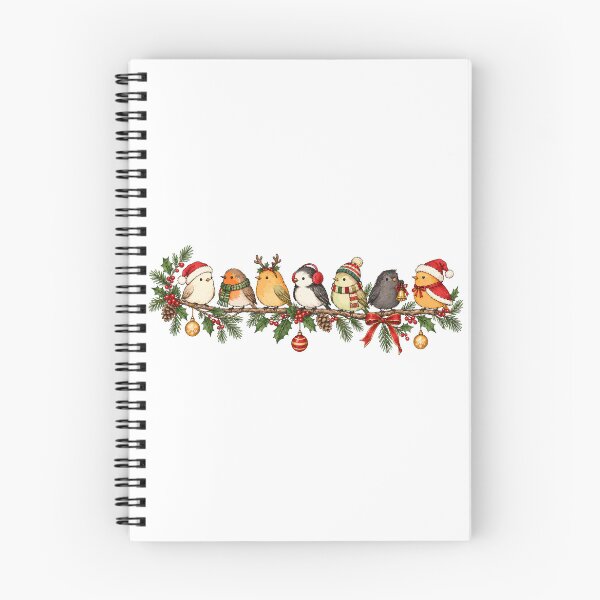 Item preview, Christmas Birds om Branch Cute Winter Birdwatching Art designed and sold by gordonbwyashop.