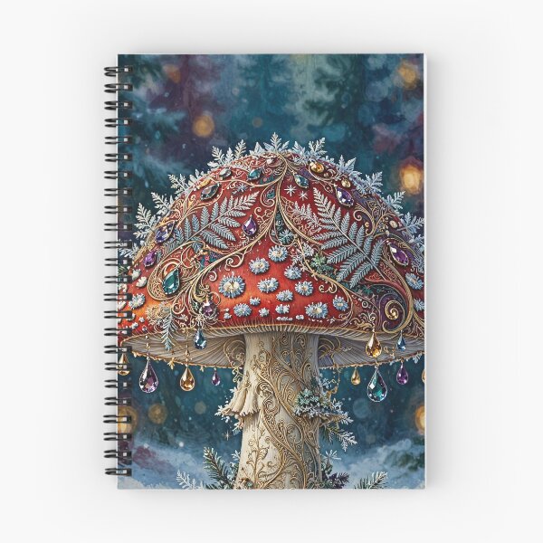 Item preview, Frost Jeweled Amanita Mushroom Winter Portrait designed and sold by thestevebro.